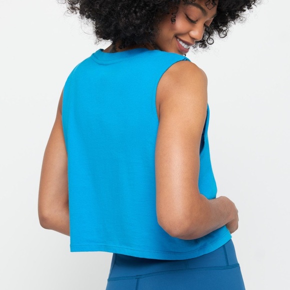 Spiritual Gangster Hamsa Callie Crop Tank - Azul - Picture 2 of 3